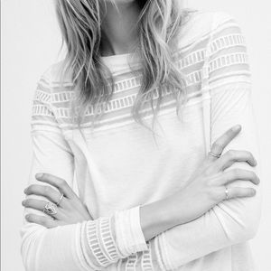 Free People Mesh Insert Roxie Long Sleeve Sz XS